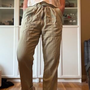 Isabel Marant Etoile tan linen pants
